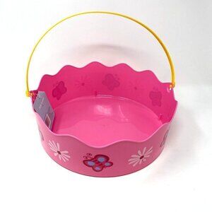 Target Large Plastic Easter Basket Pink 12" x 4" NWT
